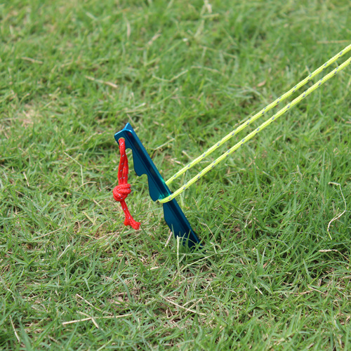 Outdoor Tent Accessories Ground Spike Adjustable Triangular Ground Spike 18CM Multi-tooth Aluminum Alloy Triangular Spike With Wind Rope 