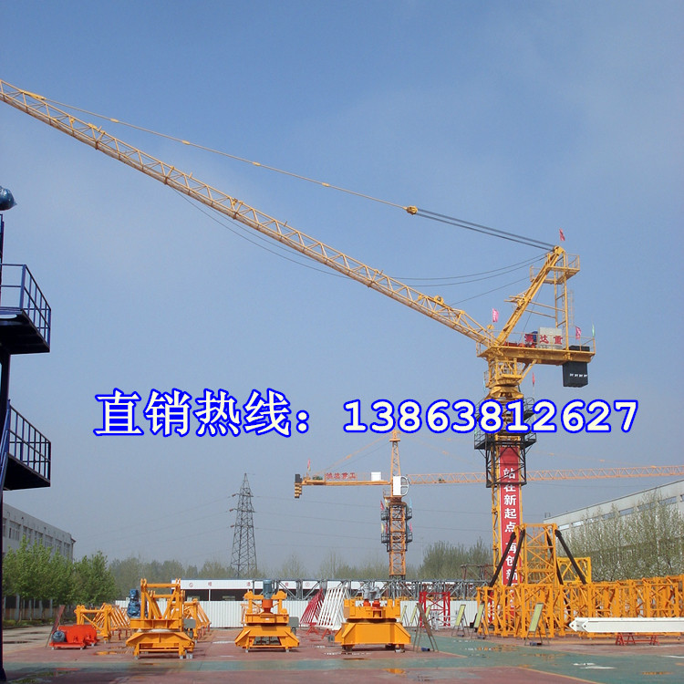山东鸿达QTD80动臂式塔机 8吨动臂式塔吊 出口菲律宾动臂内爬塔吊