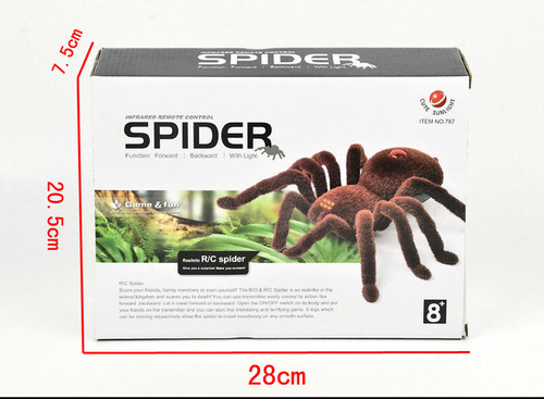 2-Channel Infrared Remote Control Spider with Realistic Appearance, Prankster Toy, Children's Creative and Educational Toy