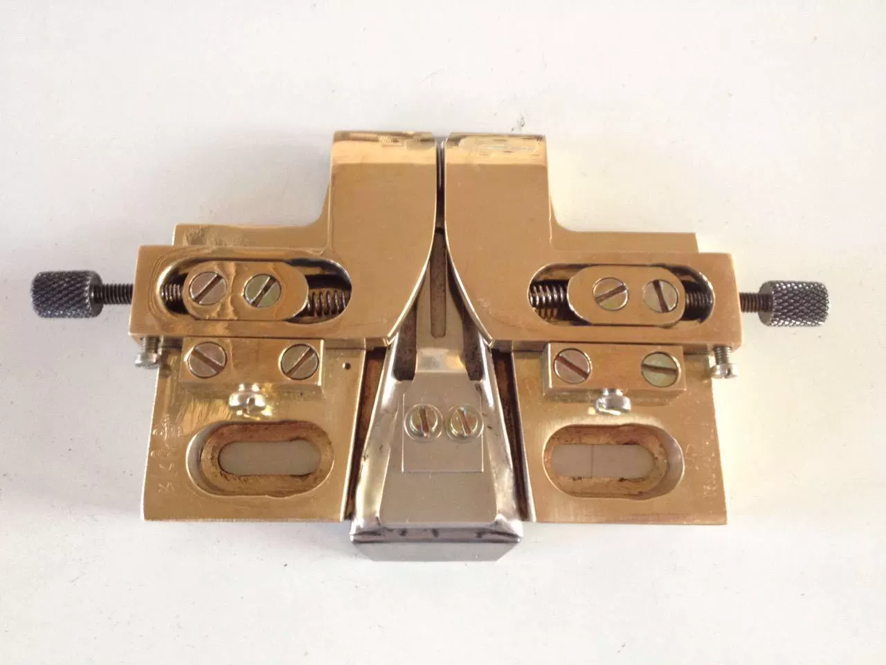 Инструмент для изготовления шляп из медного рога, измерительная линейка для шляпы, медная бритва с двойной иглой, 3/8 5/16, инструмент с двойной иглой