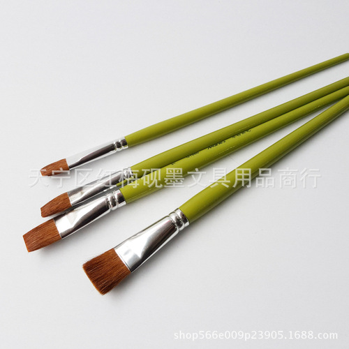 Marley brand G1860 green stick gouache brush single gouache paint brush horse hair gouache watercolor pen