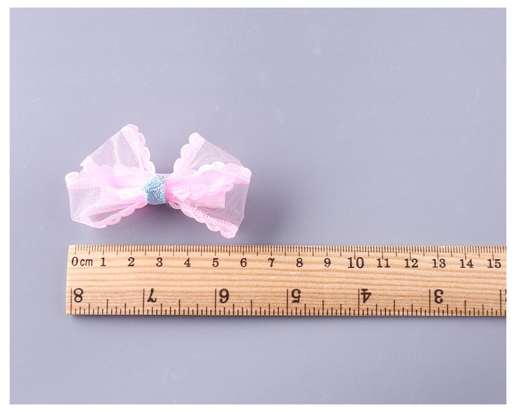 Girl's Sweet Bow Knot Cloth Handmade Net Yarn Hair Clip display picture 4