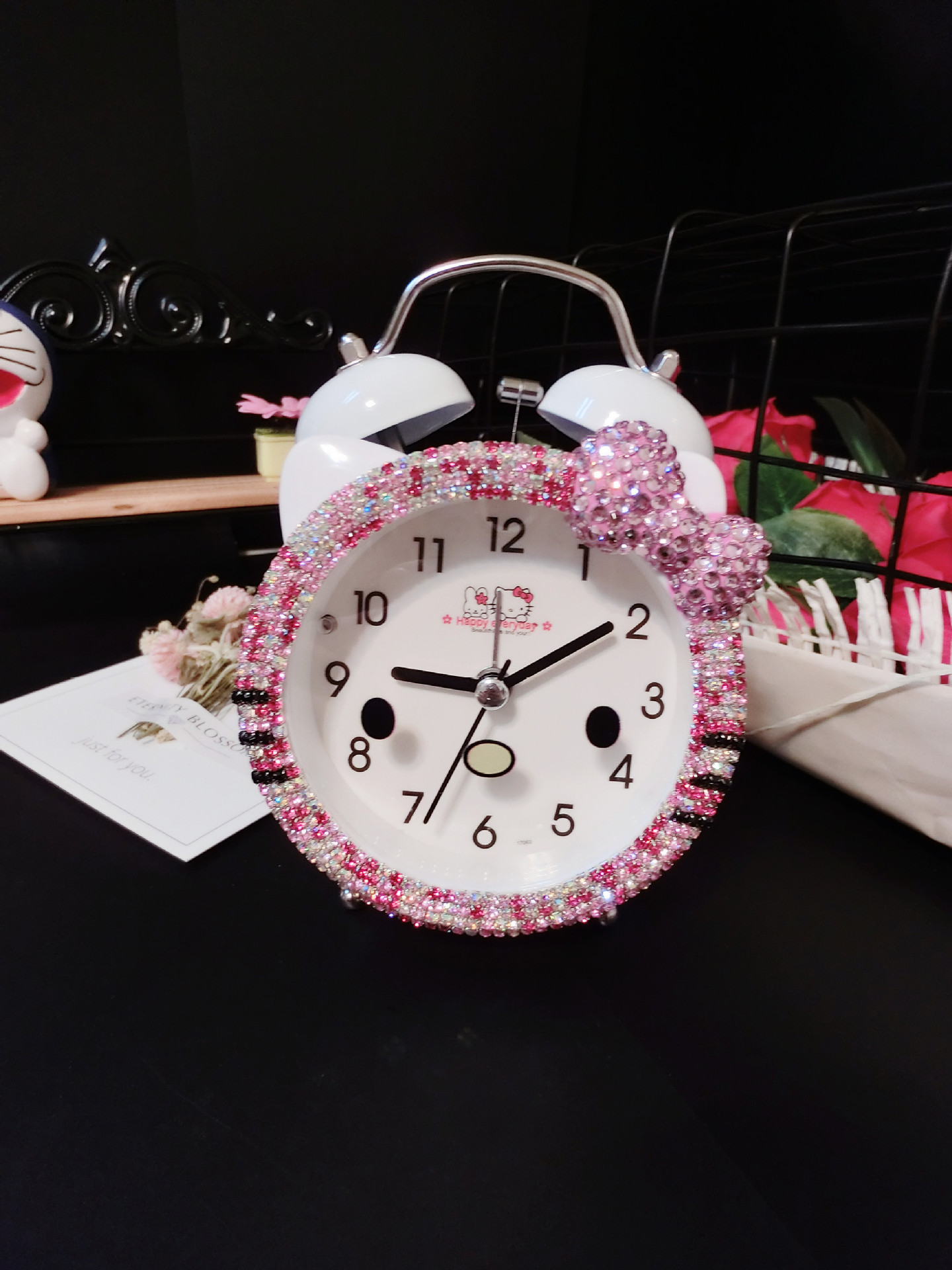 kt cat cartoon diamond alarm clock