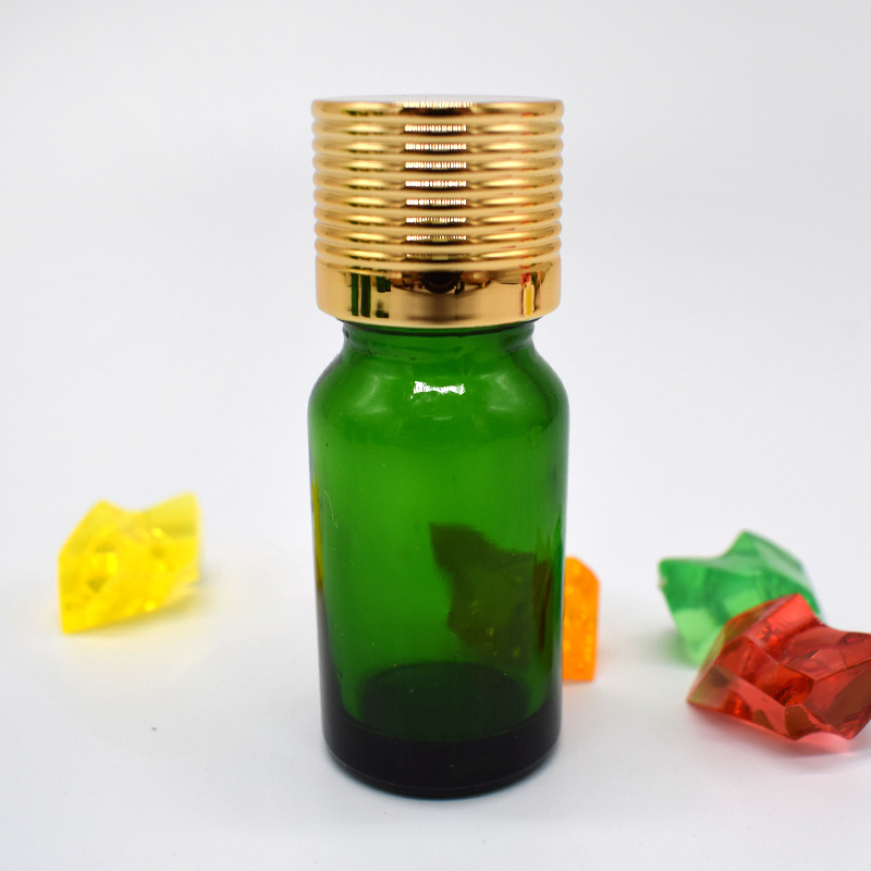 10ML绿色药玻精油玻璃瓶 原液精华瓶 现货供应单方精油瓶高避光性