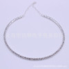 Fashionable accessory, choker for bride, crystal, short necklace, Korean style, wholesale, diamond encrusted