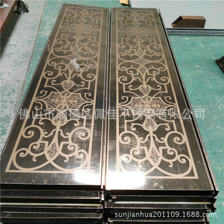 黑龙江哈尔滨不锈钢蚀刻电梯花纹板齐齐哈厼不锈钢电梯门板表面处