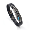 Fashionable retro metal accessory, turquoise leather bracelet suitable for men and women for beloved, Korean style