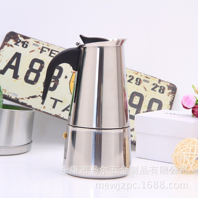 跨境家用450ml直身大容量不锈钢咖啡壶欧式咖啡壶暖水瓶批发|ru