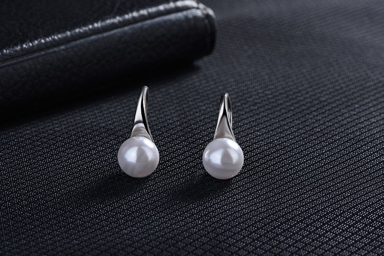 Pearl Inlay Material Drop Earrings Classification 1 Pair 925 Sterling Silver Geometric Drop Earrings