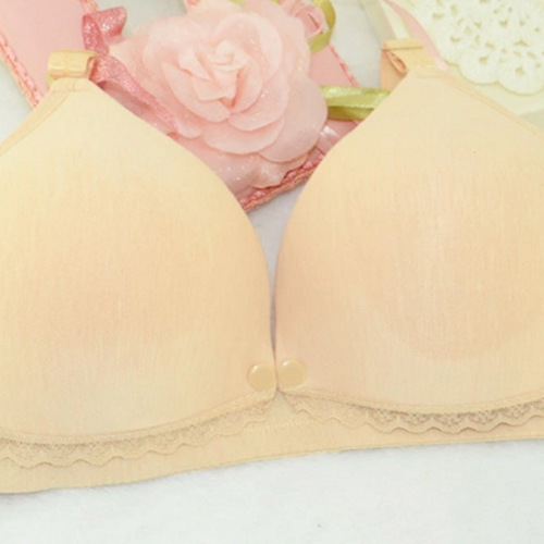 New Women's Cotton Bra Without Underwire, Front-Closure Nursing Bra, Factory Wholesale Breastfeeding Bra