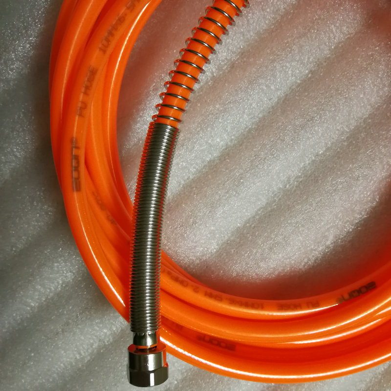 液体喷枪专用防爆空气软管喷涂耐压夹纱软气管配弹簧防折接头