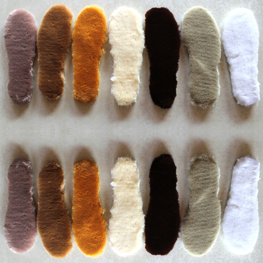 批发加厚通用羊毛毡鞋垫皮毛一体羊毛绒鞋垫保暖吸汗除湿地摊热卖|ru