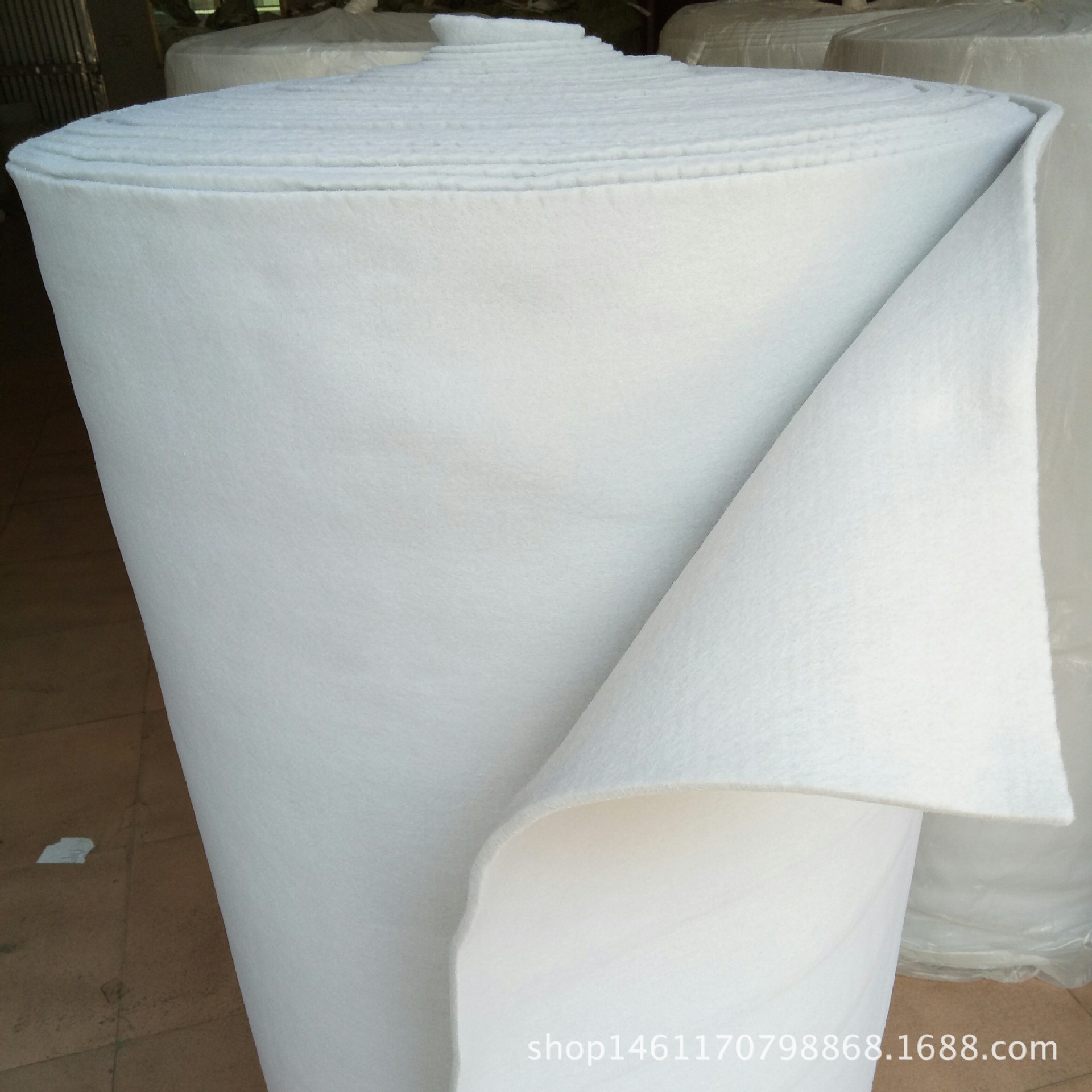 黑白色2mm-10mm针扎棉不织布无纺布