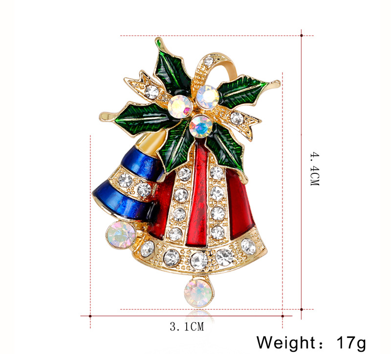 Hot Fashion Christmas Series Brooch Cute Bell Boutonniere display picture 1