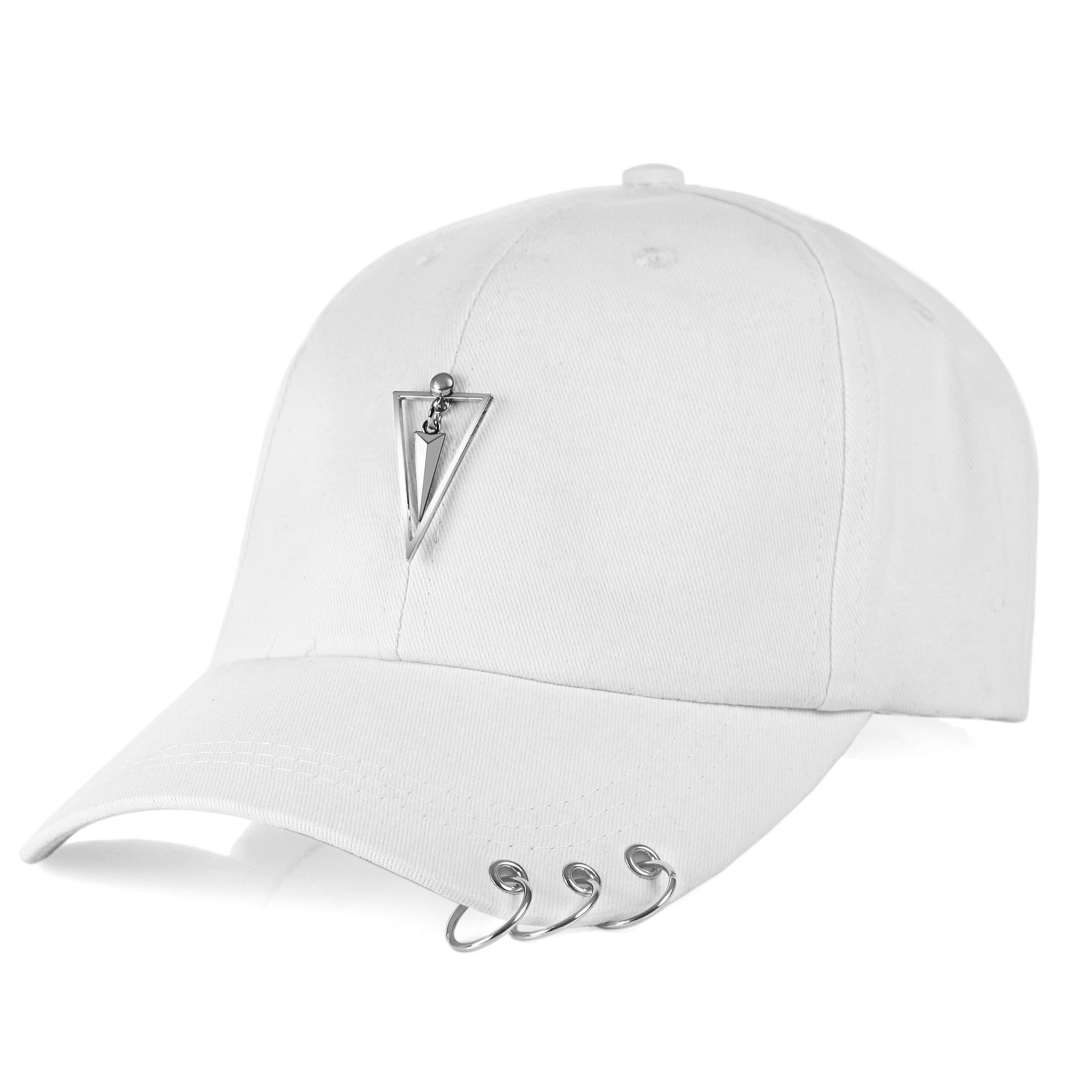 帮手SKU图-权志龙同款铁环帽子 新款三环铁球别针棒球帽 原