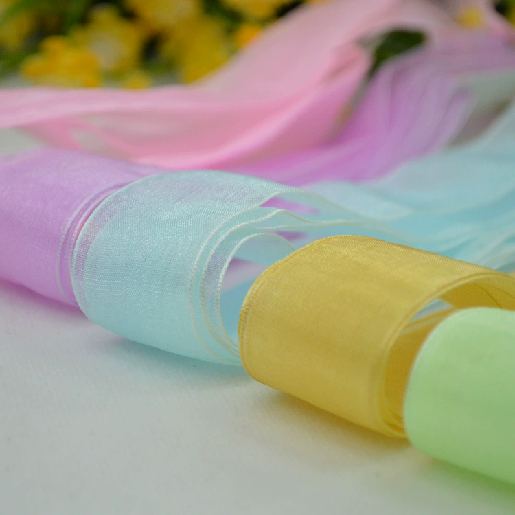 В наличии оптом кружевная шифоновая пряжа с прозрачной лентой Цветные шнурки 25 мм длиной 135 см черно-белый Розовый Синий