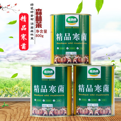批发供应 冰鲜精品寒菌 罐装冰鲜菌类 森林莱清水菌类 食用菌批发|ms