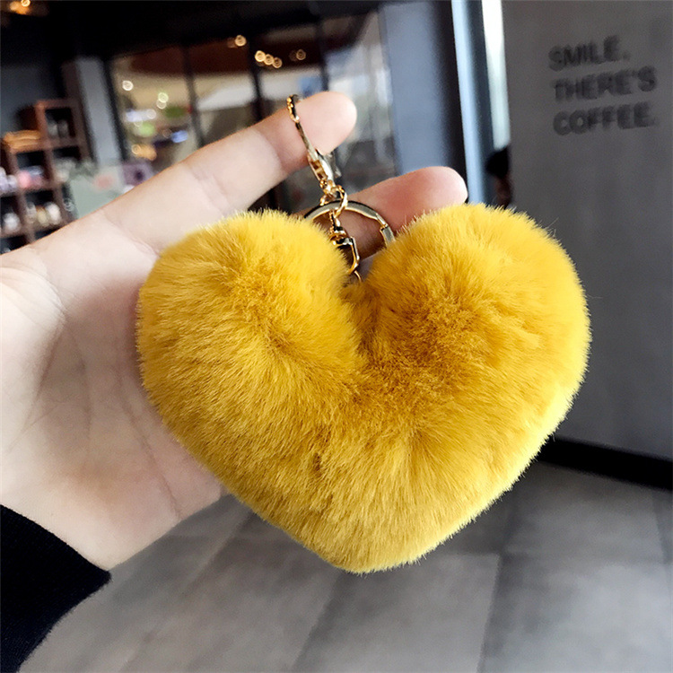 Korean Style Heart Shape Synthetic Fibre Women's Bag Pendant Keychain 1 Piece display picture 4