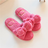Summer slippers, cute footwear indoor with bow