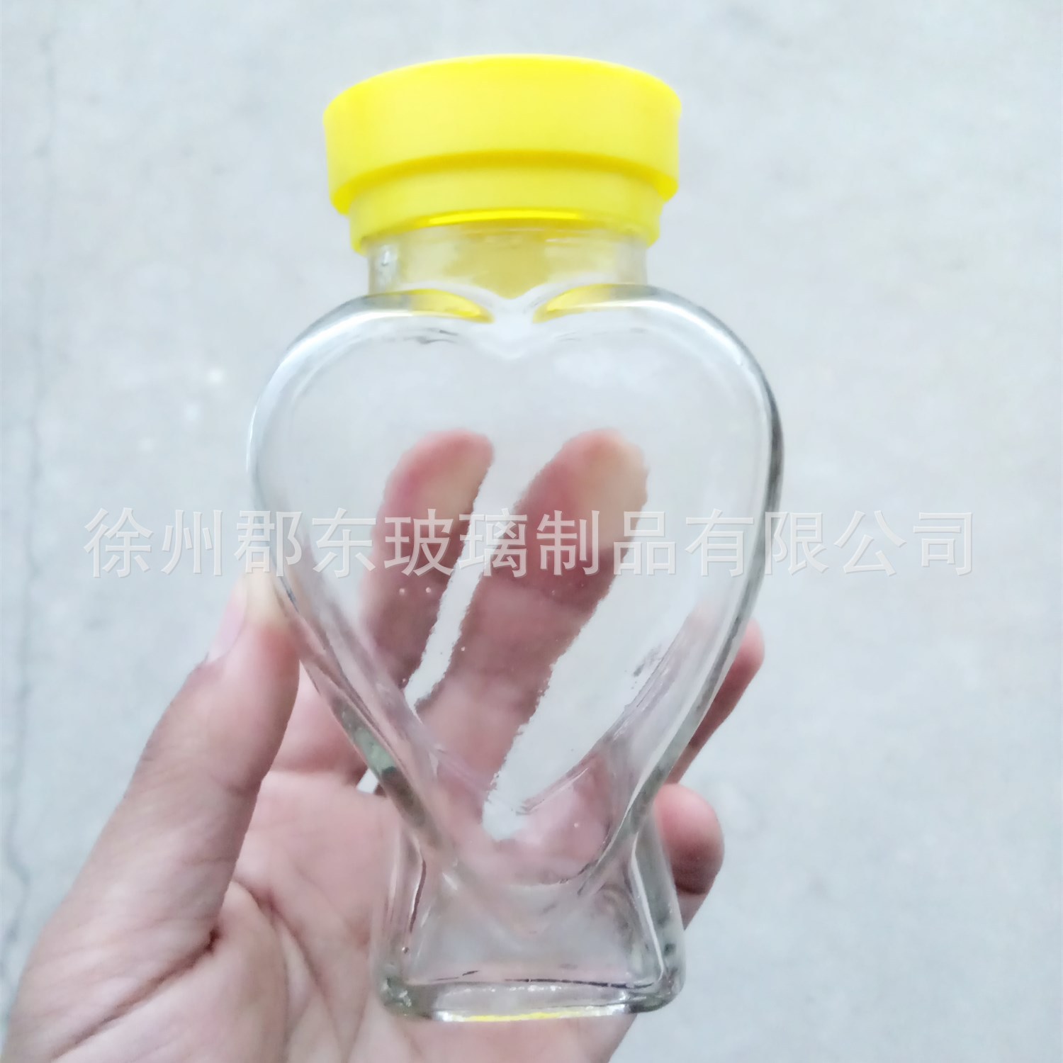 桃心蜂蜜瓶250ml心形果酱瓶 玻璃咖啡瓶彩礼盒包装燕窝瓶