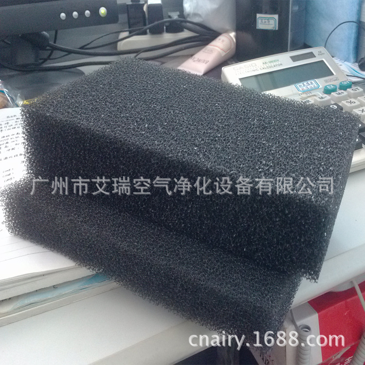 A级鱼缸生化棉 黑色超厚海绵 海棉过滤材料 密孔中孔粗孔过滤棉