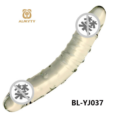 批发ALMYT玻璃阳具成人女用器具大号仿真双头龙拉拉自慰用品代发|ms