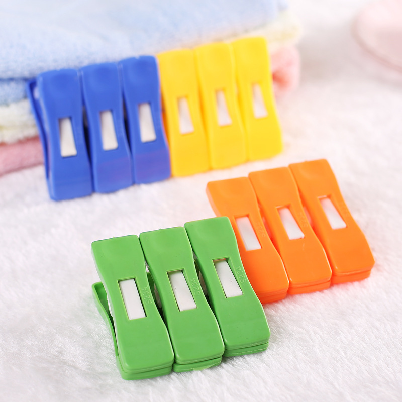 12 plastic spring clip plastic clothes clip plastic drying clothes clip windproof clip fixed clip solid color