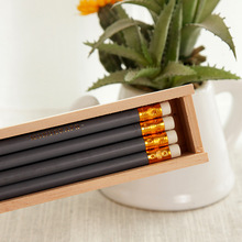 12支HB鉛筆帶橡皮頭 油漆桿寫字鉛筆 木盒鉛筆 木盒書寫筆 全松木