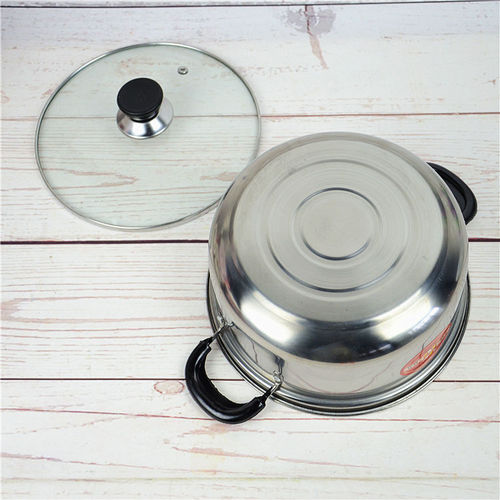18/20/22cm stainless steel soup pot milk pot induction cooker double ear pot soup pot color box packaging stainless steel soup pot