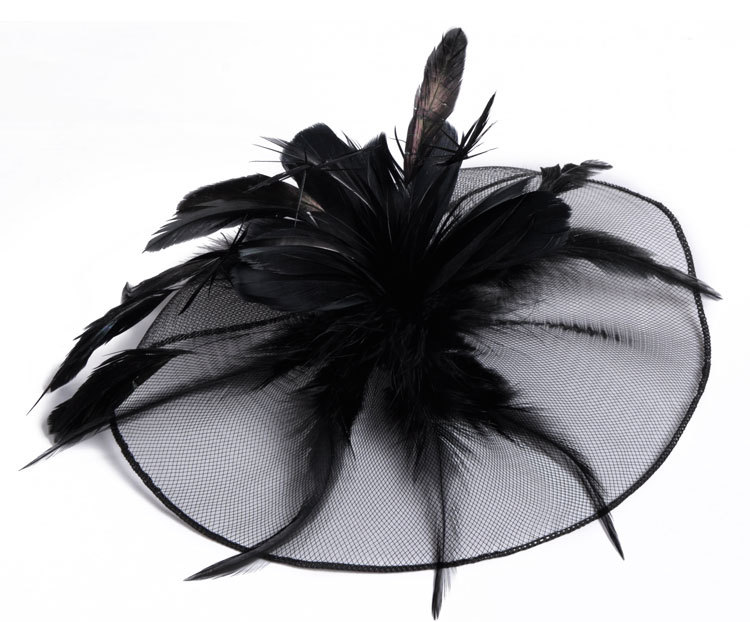 Chapeau Haut De Forme Pour Femmes, Chapeau De Mariage En Plumes De Lin display picture 5