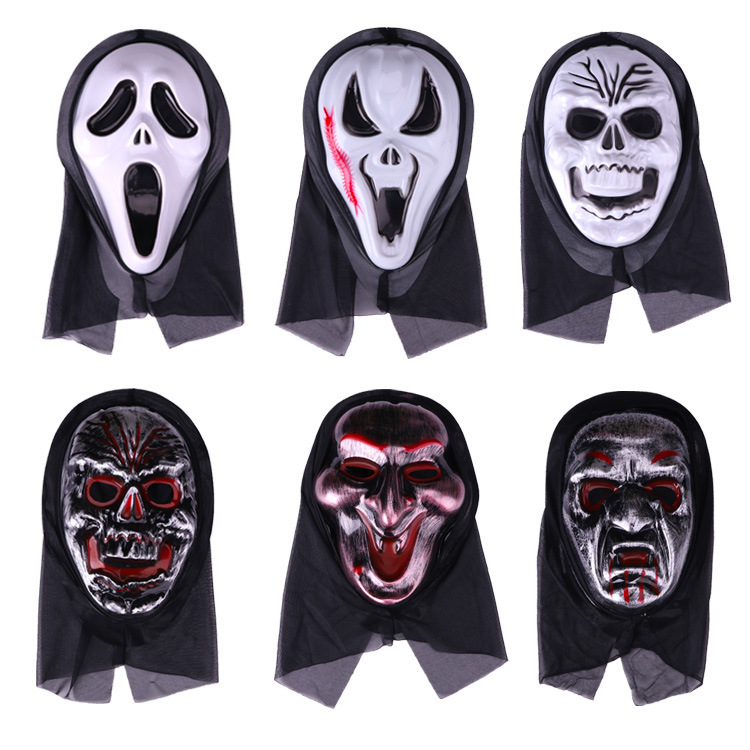 3pcs Halloween party mask adult children anime drama cosplay death ghost mask grimace ghost festival stage performance mask