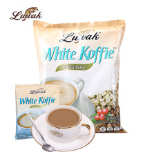 印尼进口露哇白咖啡400g冲调饮品咖啡固体饮料速溶白咖啡袋装批发