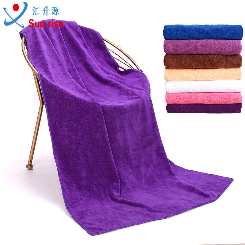 美容院浴巾300g足疗按摩铺床毛巾80*180纤维吸水磨绒加厚加大浴巾