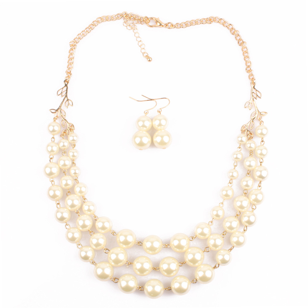 Occident and the United States pearlnecklace (creamy-white)NHCT0044-creamy-white