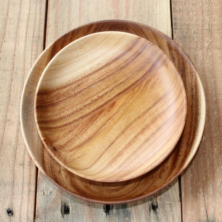 相思木木碟 餐具小圆盘 木质餐具点心碟 小菜碟 酱料碟 小吃碟