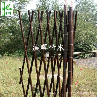 伸缩竹篱笆栅栏围栏护栏户外园林花园隔断装饰庭院竹竿菜园爬藤架
