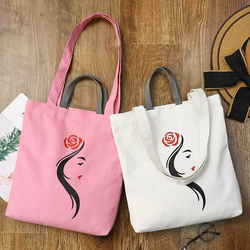 厂家批发帆布时尚单肩手提包 潮流韩版文艺小清新印花简约女包