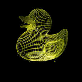 新款小鸭子七彩渐变3D小台灯 触摸开关遥控创意礼品3D小夜灯