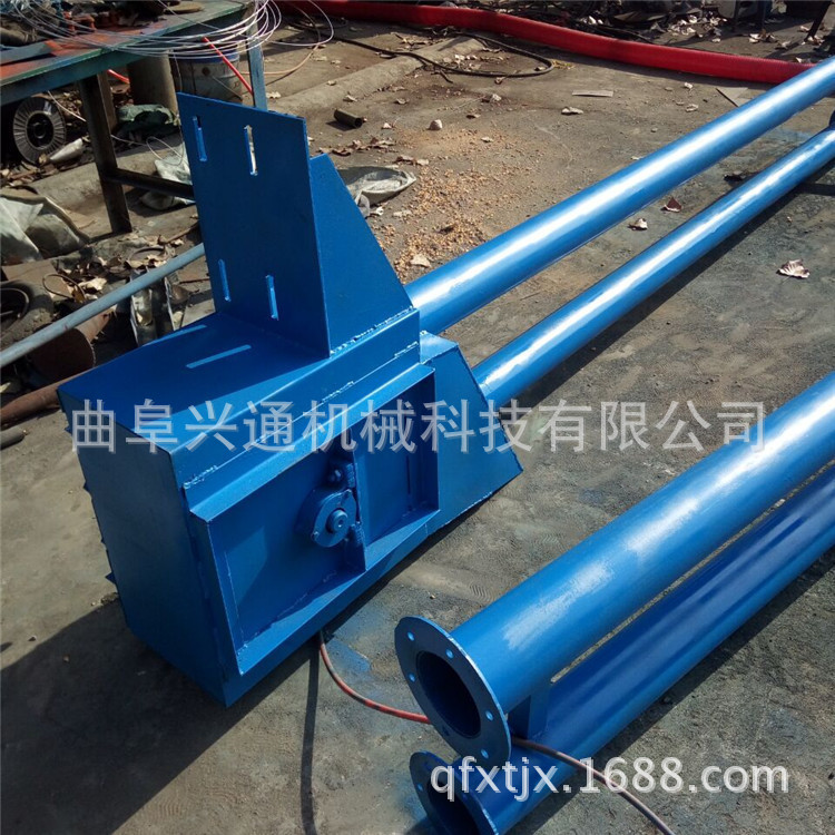 加厚管壁耐磨沙子传送管链输送机 可拐弯上料装罐用提升机