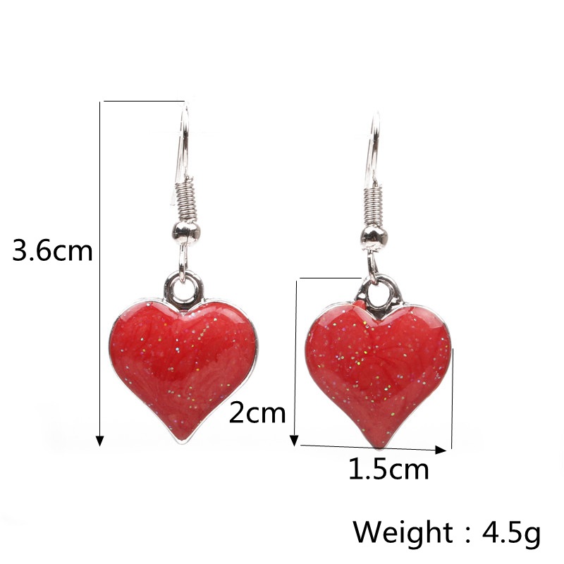 Moda Long Peach Heart Love Earrings Studs Pendientes Femeninos Al Por Mayor display picture 19