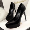 European and American fashion simple sexy thin thin heel super high heel shoes shallow mouth pointed platform women’s si