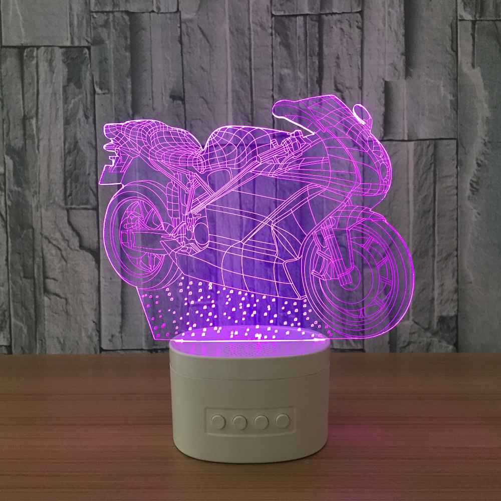 3D灯 蓝牙音箱灯 五彩 礼品台灯led灯小夜灯