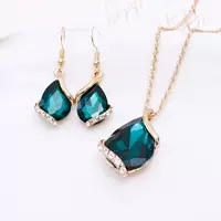 Стеклянный набор из бриллиантов, ожерелье, цепочка, Aliexpress