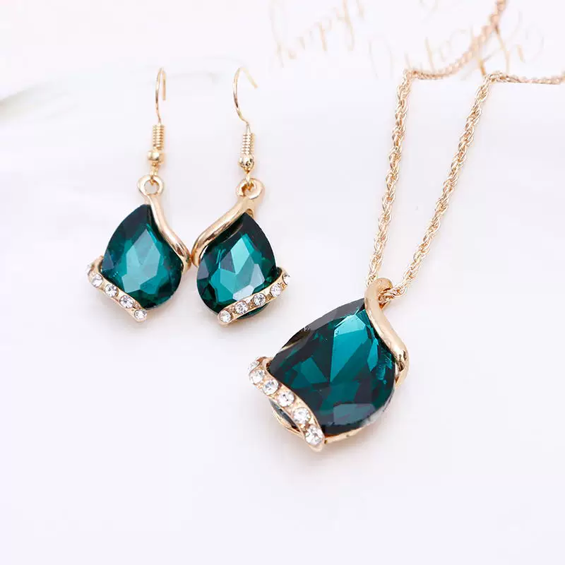 Стеклянный набор из бриллиантов, ожерелье, цепочка, Aliexpress