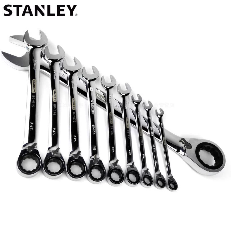 Шипованный колесный ключ Stanley двойного назначения большой размер 15 мм открытая цветок цветок ключ авто ремонт инструмент YT-00760