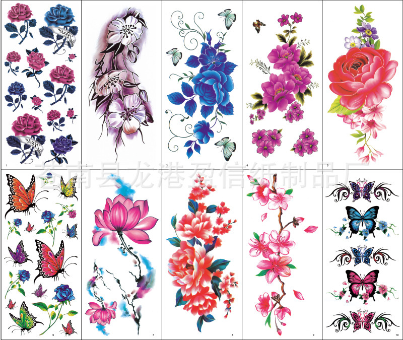 Manufacturer customized waterproof tattoo stickers custom add logo luminous gilding tattoo stickers