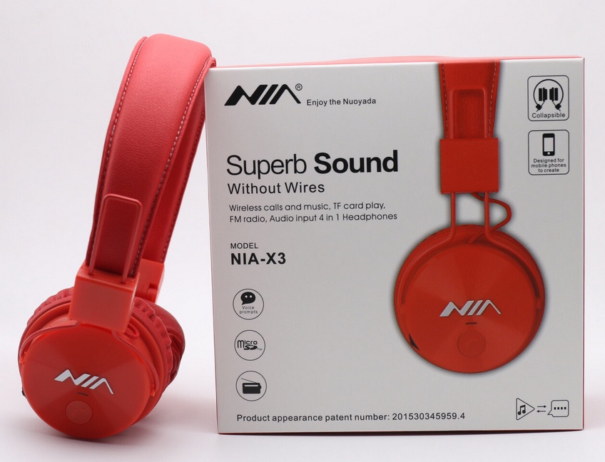 NIA-X3 auriculares estéreo Bluetooth TF tarjeta auriculares de radio APP controlado altavoz HD