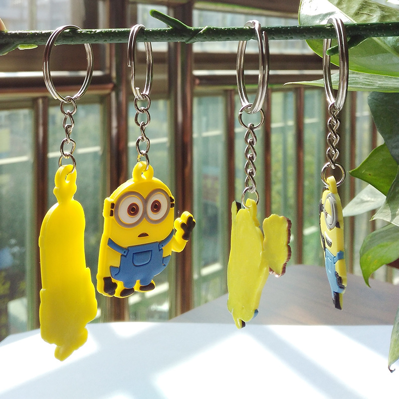4 Styles Mental Keychains Cartoon Key Chain 3D Silicon Key Chain Eye