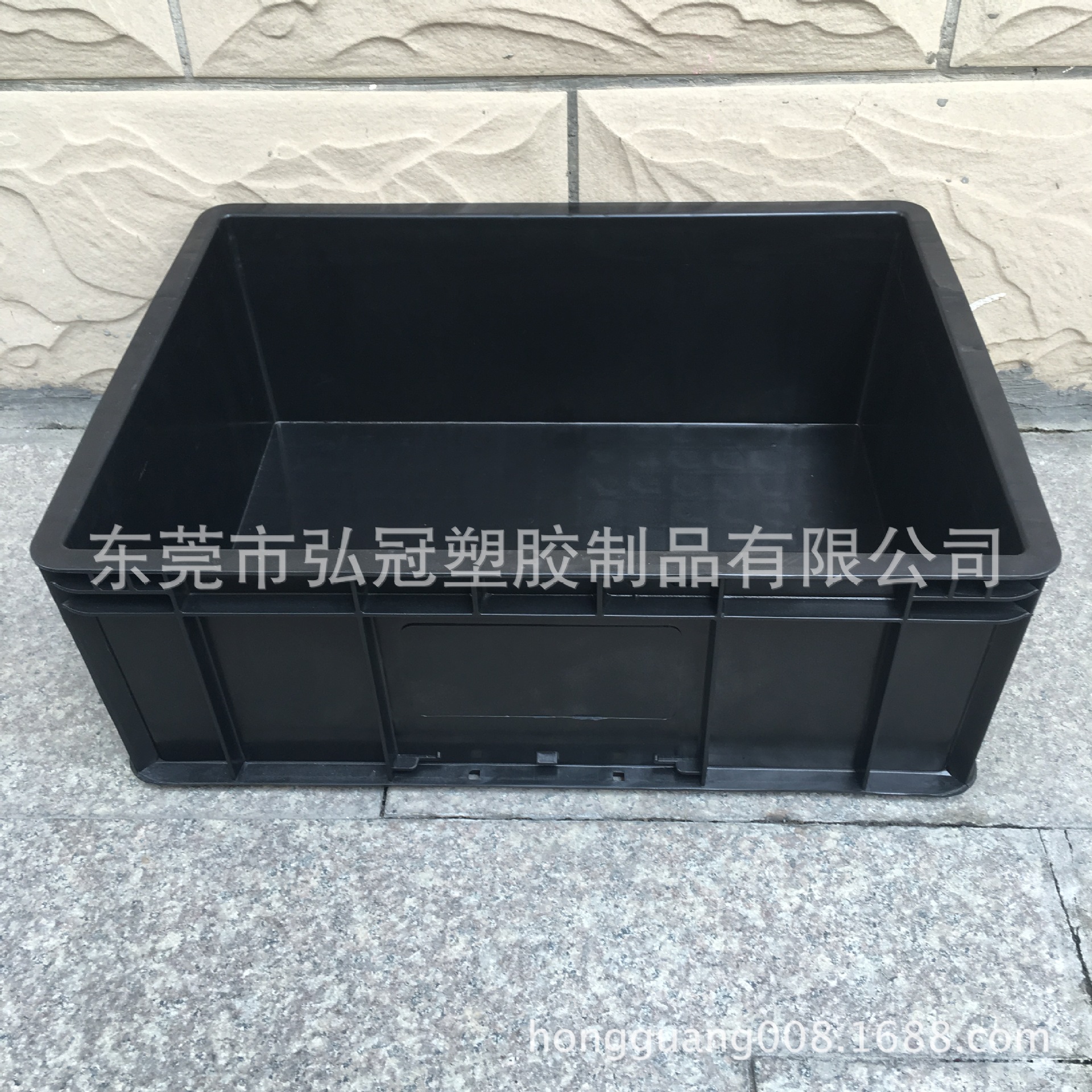 供应杭州 黑色防静电加厚塑料周转箱 加盖子防静电周转箱现货