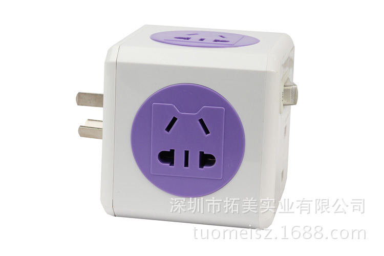 圣德保罗 SD117-B 多功能电源转换器模方积木系列 无线USB款